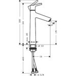 HG EH-WT-MI 190 TALIS S DN 15 ohne Ablaufgarnitur chrom