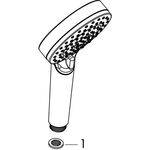 HG Handbrause CROMETTA 1jet DN 15 EcoSm Vers. gr 6 l/min weiß/chrom