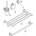 HG Bad-Accessoire-Set LOGIS UNIVERSAL 5-teilig chrom