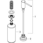 HG Spülmittel-/Lotionspender A51 Einbauversion edelstahl-optik