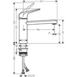 HG Einhebel-Spültischmischer 120 M42 DN 15, mit Schwenkauslauf chrom