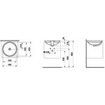 Laufen Einbauwaschtisch LAUFEN PRO C au 465x470mm in 420x420mm m ÜL o HL weiß