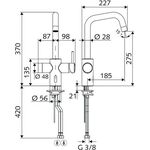 Schell Elektronische Küchenarmatur GRANDIS E, HD M-wasser o Stromversorgung