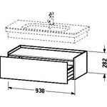 Duravit Unterschrank DURASTYLE 448x930x282mm pine silver/basalt matt
