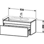 Duravit Waschtischunterbau DURASTYLE 448x930x398mm graphit matt