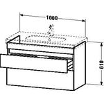 Duravit Waschtischunterbau DURASTYLE 453x1000x610mm graphit matt/basalt matt