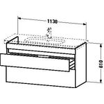 Duravit Waschtischunterbau DURASTYLE 448x1130x610mm weiß hochglanz/weiß matt
