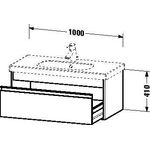 Duravit Waschtischunterbau KETHO 455x1000x410mm weiß hochglanz