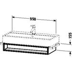 Duravit Waschtischunterbau VERO 431x950x155mm graphit matt