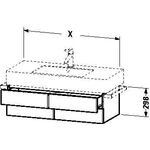 Duravit Waschtischunterbau VERO 446x800x298mm basalt matt