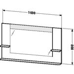 Duravit Spiegel VERO 142x1400x800mm Be cappuccino hochglanz