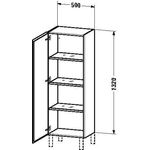 Duravit Halbhochschrank L-CUBE 500x363x1320mm Ans re kastanie dunkel