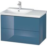 Duravit Waschtischunterbau L-CUBE 820x481x555mm stone blue hochglanz