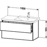 Duravit Waschtischunterbau L-CUBE 1020x481x555mm basalt matt