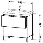 Duravit Waschtischunterbau L-CUBE 820x481x709mm graphit matt