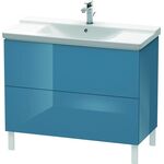 Duravit Waschtischunterbau L-CUBE 1020x481x709mm stone blue hochglanz