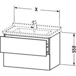Duravit Waschtischunterbau L-CUBE 469x670x558mm weiß hochglanz