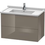 Duravit Waschtischunterbau L-CUBE 469x820x558mm flannel grey hochglanz