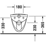 Duravit Wand-WC D-CODE BASIC tief, 360x545mm HygieneGlaze weiß