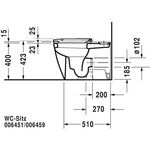 Duravit Stand-WC-Kombination HAPPY D.2 ti. 365x630mm Ab Vario HygieneGlaze weiß