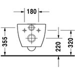 Duravit Wand-WC HAPPY D.2 RIMLESS tief, 365x620mm HygieneGlaze weiß