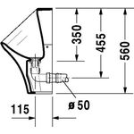 Duravit Urinal DURASTYLE DRY 300x340mm wasserlos o Fliege HG weiß