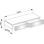 Keuco Sideboard EDITION 400 Hö j 180mm 1400x199x535mm eiche cash