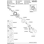 Keuco Umstellventil IXMO UP f 3 Verbr Rosette rund vc