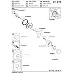 Keuco Umstellventil IXMO UP f 2 Verbr Rosette eckig vc