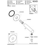 Keuco Wanneneinlauf IXMO Rosette rund Ausldg 130mm vc