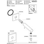 Keuco Wanneneinlauf IXMO Rosette eckig Ausldg 180mm vc