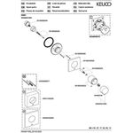 Keuco Umstellventil IXMO UP f 3 Verbr Rosette eckig vc