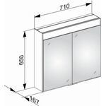 Keuco Spiegelschrank EDITION 400 Vorb Sp-hzg 710x650x167mm si-gb-elo A++