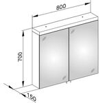 Keuco Spiegelschrank ROYAL REFLEX.2 800x700x150mm sil-gebz-elo A++