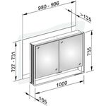 Keuco Spiegelschrank ROYAL LUMOS 1000x735x165mm sil-gebz-elo A++