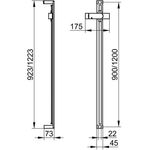 Keuco Brausestange EDITION 11 900mm bro gebü