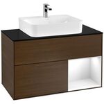 V&B Waschtischunterschrank FINION 1000x603x501mm Regal glos. wh Wln ven