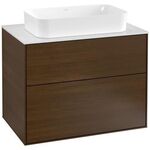 V&B Waschtischunterschrank FINION 800x603x501mm Abdpl Glas wh ma Wln ven