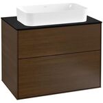 V&B Waschtischunterschrank FINION 800x603x501mm Abdpl Glas bl ma Wln ven