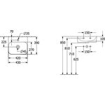 V&B Handwaschbecken FINION 430x390mm, ohne ÜL stone white C+