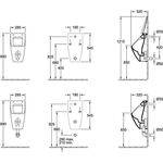 V&B Absaug-Urinal VENTICELLO 285x545x315mm DF o De St w C+