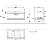 V&B Waschtischunterschrank FINION 1000x603x501mm AP Gl wh ma gls wh lacq.