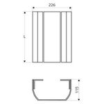 SCHELL Anschlussblende Duschpaneel LINUS Alu-eloxiert, gebürstet 451-950mm