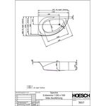 Hoesch Eck-Badewanne SPECTRA li 1700x1000x480mm we