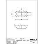 Hoesch Oval-Badewanne SPECTRA 1800x800x470mm we