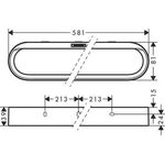 HG Handtuchhalter WallStoris 581mm mattweiß