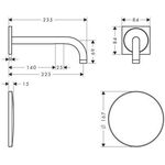 Elektronik-Waschtischmischer AXOR UNO2 UPWdmt Netz 230 V m Ala 225mm ma-sw