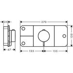 Fertigmontageset AXOR ONE f UP-Thermostat 3 Verbr mattschwarz