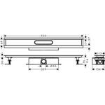 HG Komplettset uBox universal f Duschrinnen Fertigsets Standard 900mm