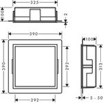 HG Wandnische XtraStoris Individual ES geb 300x300x100mm Designrahmen ma-sw